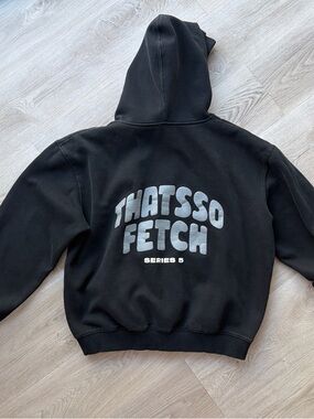 Black "That’s So Fetch" Graphic Hoodie Sweatshirt